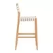 Mizuya White and Brown Outdoor Bar Stool