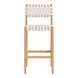 Mizuya White and Brown Outdoor Bar Stool