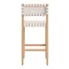 Mizuya White and Brown Outdoor Bar Stool