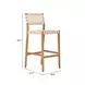 Mizuya White and Brown Outdoor Bar Stool
