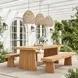 Nimone Natural Outdoor Dining Bench