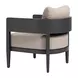 Foret Brown Upholstered Outdoor Arm Chair