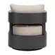Foret Beige Upholstered Outdoor Swivel Accent Chair