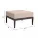 Foret Beige Upholstered Outdoor Square Ottoman
