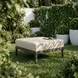 Foret Beige Upholstered Outdoor Square Ottoman