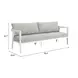 Roccia Gray Outdoor 76" Sofa