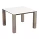 Leilani White and Brown Outdoor 42" Square Sintered Stone Top Dining Table