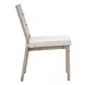Reefline Gray Upholstered Outdoor Armless Dining Chair Set of 2