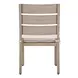 Reefline Gray Upholstered Outdoor Armless Dining Chair Set of 2
