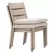 Reefline Gray Upholstered Outdoor Armless Dining Chair Set of 2