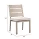 Reefline Gray Upholstered Outdoor Armless Dining Chair Set of 2