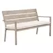 Reefline Gray Upholstered Outdoor Dining Bench Set of 2