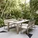 Reefline Gray Upholstered Outdoor Dining Bench Set of 2