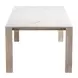 Leilani White and Brown Outdoor 90" Rectangular Sintered Stone Top Dining Table
