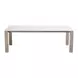 Leilani White and Brown Outdoor 90" Rectangular Sintered Stone Top Dining Table