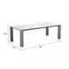 Leilani White and Brown Outdoor 90" Rectangular Sintered Stone Top Dining Table