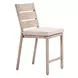 Reefline Gray Upholstered Outdoor Armless Counter Height Stool Set of 2
