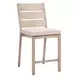 Reefline Gray Upholstered Outdoor Armless Counter Height Stool Set of 2