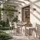 Reefline Gray Upholstered Outdoor Armless Counter Height Stool Set of 2