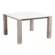 Leilani White and Brown Outdoor 48" Square Sintered Stone Top Dining Table