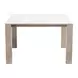 Leilani White and Brown Outdoor 48" Square Sintered Stone Top Dining Table