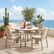 Reefline Green Upholstered Outdoor Dining Chair Set of 2