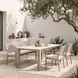 Reefline Gray Upholstered Outdoor Dining Bench Set of 2