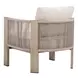 Sunlit Gray Upholstered Outdoor Springs Accent Chair