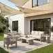 Sunlit Gray Outdoor 59" Springs Sofa