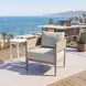 Foret Green Upholstered Outdoor Arm Chair