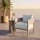 Foret Green Upholstered Outdoor Arm Chair