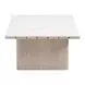Seaborn White and Brown Outdoor Rectangular Sintered Stone Top Coffee Table