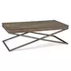 Cambria Bronze and Brown Rectangular Glass Top Coffee Table