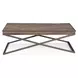 Cambria Bronze and Brown Rectangular Glass Top Coffee Table