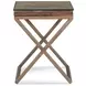 Cambria Bronze and Brown Glass Top Occasional Table Set