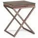 Cambria Bronze and Brown Square Glass Top End Table