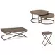 Cambria Bronze and Brown Rectangular Glass Top Coffee Table