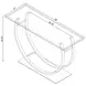 Danville Chrome U Shape Sofa Table 