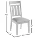 Kona Grove Chocolate Dark Brown Slat Back Side Chair Set of 2