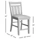 Kona Grove Chocolate Dark Brown Slat Back Counter Height Stool Set of 2