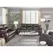 Cagney Chocolate Power 89" Reclining Sofa With Power Headrest
