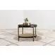 Arini Black and Aged Brass Round End Table