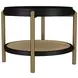 Arini Black and Aged Brass Round End Table