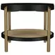 Arini Black and Aged Brass Round End Table