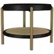 Arini Black and Aged Brass Round End Table