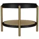 Arini Black and Aged Brass Round End Table