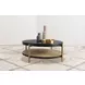 Arini Black and Aged Brass Round Coffee Table