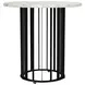 Haven Black and White Marble Top Round End Table