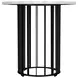 Haven Black and White Marble Top Round End Table