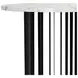 Haven Black and White Marble Top Round End Table